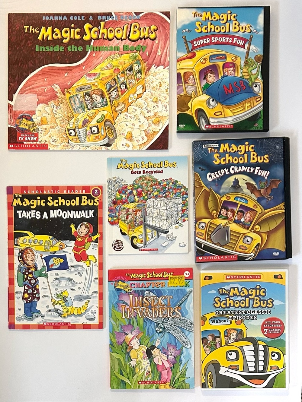 The Magic School Bus: 3 DVDs and 4 Softcover Books